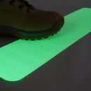 Photoluminescent anti-slip stair tread 150x610mm — glows in the dark