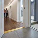 Anodised aluminium door threshold strip 30x15mm dimensions suitable for indoor and outdoor installation