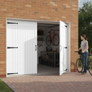 Premium White Painted Composite Solid Garage Door - Customizable with 6mm Trimming for Perfect Fit and Lifetime Durability