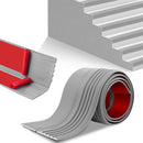 Grey self-adhesive PVC anti-slip stair nosing strip 50mm — grey colour product shot