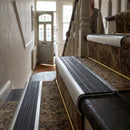 Aluminium bullnose stair nosing 68x40mm cut to size, showing the rounded nose and single insert channel