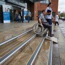 Slimline aluminium stair nosing profile in 10mm and 12.5mm sizes for indoor and outdoor stair edge protection