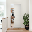 Premium White Moulded Internal Ladder Framed Pocket Door Set with Space-Saving Design and Durable Construction