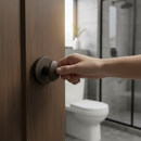 Premium Round WC Turn and Release Lock in Urban Dark Bronze Finish for Stylish Bathroom Privacy