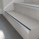 Aluminium Stair Nosing 62x32mm Square Edge, 5mm Gauge, Cut to Size 700-3200mm — Insert Colour: Black Smooth Textured