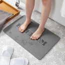 Premium Funny Bathroom Grey Bath Mat - Non-Slip Stone Design, 39 x 60cm, Quick-Dry and Hygienic