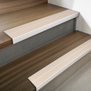 Aluminium Anti-Slip Stair Nosing 85x32mm Rakeback, Twin PVC Inserts, 11 Colours, 1m-3.22m — Insert Colour: Beige