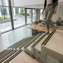 40x40mm PVC anti-slip stair nosing strip with textured surface for indoor and outdoor safety