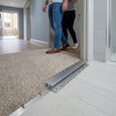 60mm aluminum carpet to carpet transition bar for indoor flooring, metallic finish with smooth surface