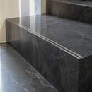 Stainless steel flat plate stair tread insert in mill finish
