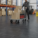 Premium Water-Resistant 8mm Laminate Flooring with Black Marble Effect for Modern Interiors