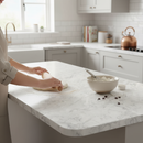 Premium Rounded Edge Laminate Worktop 3000mm x 600mm x 28mm - Durable Stone Effect Surface for Kitchen Elegance