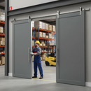 Premium Satin Nickel 3m Face Mounted Sliding Barn Door Track for Timber Frame Doors up to 100kg