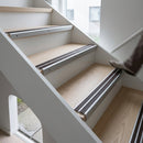 Anodised aluminium anti-slip stair nosing 35x19.5mm with textured grip surface for indoor outdoor use