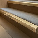 Solid Brass Stair Nosing 67x55mm Serrated Tread Square Edge, Cut to Size 700-2700mm — Finish: Satin Brass