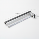 Aluminium stair nosing 1200mm length with tape measure showing 46mm x 30mm profile dimensions