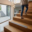 Slimline aluminium stair nosing strips in 10mm and 12.5mm thickness for indoor and outdoor step edges