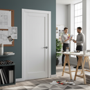 Premium White Internal Primed 1 Panel Door - Minimalist Design Ready for Custom Finishing