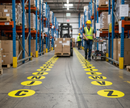 Premium Adhesive Floor Identification Markers 190mm for Warehouse Organization with High Visibility and Slip Resistance