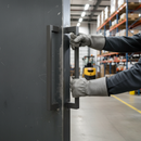 Premium Studio Pull Handle Set in Anthracite Grey - Complete with Slim Handles, Concealed Hinges, and Magnetic Device for Industrial Doors