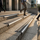 Heavy duty aluminum stair nosing profile 98x40mm dimensions for indoor and outdoor stair edge protection