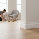 Premium White Painted Decorative Skirting Board 2.4m Length with Modern Ogee Profile and 14.22mm Thickness for Interior Aesthetics