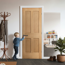 Premium Unfinished Oak Internal Victorian 4 Panel Door - Perfect for Custom Finishing and Renovation