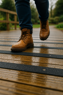 90mm Fine Grit Non-Slip Decking Strips - Anti-Slip for Damp & Frosty Conditions - Durable GRP - Easy Installation - Suitable for Indoor & Outdoor Use