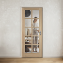 Premium Unfinished Internal 10 Light Clear Glass Door with Solid Core for Enhanced Light and Privacy