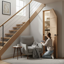 Premium Unfinished Oak Internal Fire Door for Under-Stair Cupboard - FD30 Rated with Made-to-Measure Design