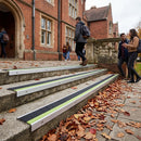 60x32mm aluminium anti-slip stair nosing with textured surface for indoor and outdoor safety applications