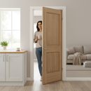 Premium White Oak 2-Panel Internal Door - Classic Elegance for Modern Interiors - High-Quality Professional Grade for Industrial and Commercial App...