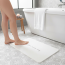 Premium Inspirational Bath Mat - Non-Slip Stone Grey Bathroom Decor, 39 x 60cm, Soft, Absorbent, and Anti-Mould