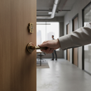 Premium Round Rose Lever Fire Rated Handle Set with Antique Bronze Finish for Enhanced Safety and Style