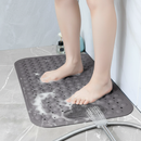 Premium Non Slip Anti-Mould Bath Mat with Foot Scrubber - 70 x 40cm TPE Material for Safe Showering