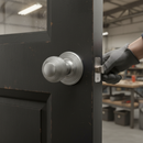 Premium Round Reeded Mortice Door Knob Set with Satin Chrome Finish - Durable and Elegant Design for Modern Interiors