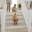 Premium Indoor Non-Slip Stair Treads 70 x 22 cm, Soft Polyester with TPE Backing, Machine Washable for Safety and Comfort