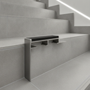 Heavy duty tile-in stair nosing on commercial tiled stairs in UK office building