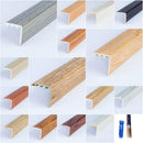 uPVC stair nosing available in 15 wood effect colours - oak beech walnut mahogany and more
