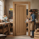 Premium Unfinished Internal Oak Toledo 3 Panel Door - Solid Core Construction for Custom Staining and Painting