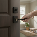 Premium Square Escutcheon with Modern Black Finish - 50x50mm Durable Construction for Enhanced Door Security