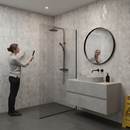Premium Waterproof Wall Panelling 2420 x 600mm with Realistic Stone Effect for Moisture-Prone Areas