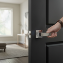 Premium Square Lever Door Handle Set with Polished Chrome Finish for Modern Interiors