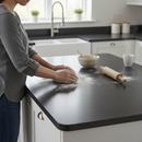 Premium Rounded Edge Laminate Worktop 3000mm x 600mm x 38mm - Durable Granite Effect for Modern Kitchens