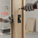 Professional 63mm CE13 Fire Rated Bolt Through Tubular Latch - Matt Black Finish for Fire Doors and Hardware