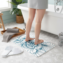 Premium Eco-Friendly Bathmat with Beautiful Swirls Design - Non-Slip, Soft Plush Texture, 39x60cm for Beach Home Decor