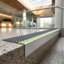 Aluminium Anti Slip Stair Nosing 57x55mm DDA Compliant