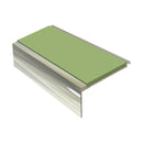Square Aluminium Stair Nosing 2.44m Single Insert