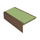 Square Aluminium Stair Nosing 2.44m Single Insert