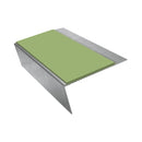 Rake Back Single Channel Aluminium Stair Nosing, 2.75m Ramp Back Profile, Slip-Resistant PVC Inserts for Vinyl, Lino & Wood Flooring Safety